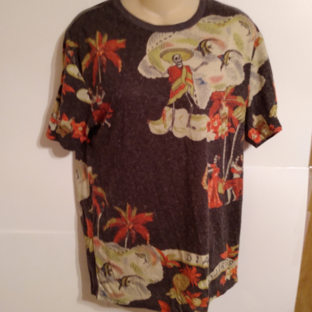pac sun dia Des muertos Day Of The Dead  tshirt y2k Vtg